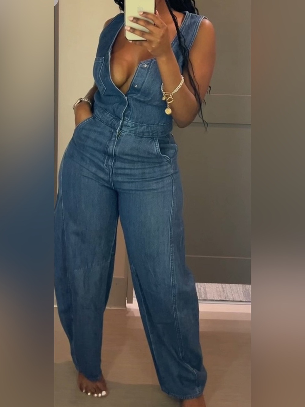 Universal Thread Blue Denim Jumpsuit Romper